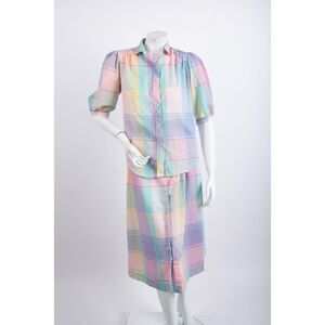 1970s Cheryl Tiegs Vintage Shirt Skirt Separates